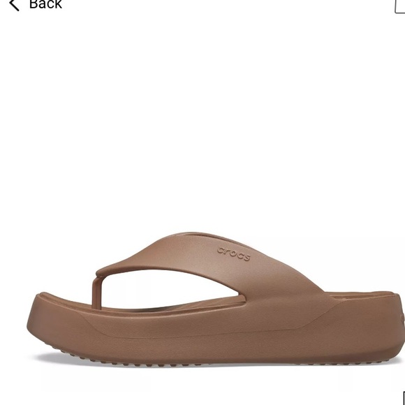 CROCS LIKE NEW!! Women's Getaway Platform Flip Flops Sandals in Latte Size 10 - Picture 3 of 10